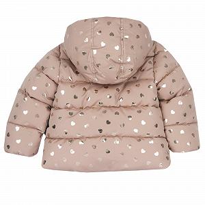 Куртка Chicco с розовым сердцем для девочек со съемным капюшоном synthetic.ua - Фото 1