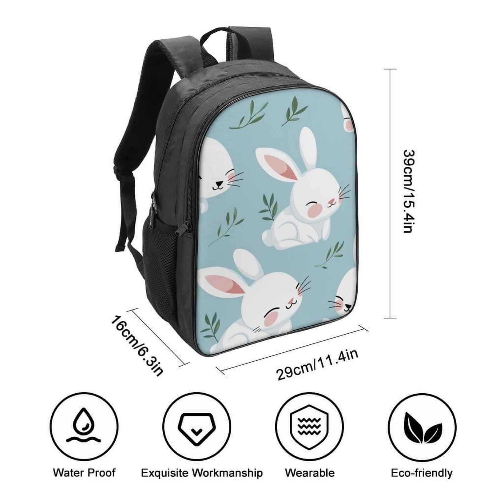 Ранець DPEOANEBN Rabbit для дівчат-підлітків, для початкової школи, для дітей, повсякденний, 40 x 28 x 16 см, стиль-7, фото №2