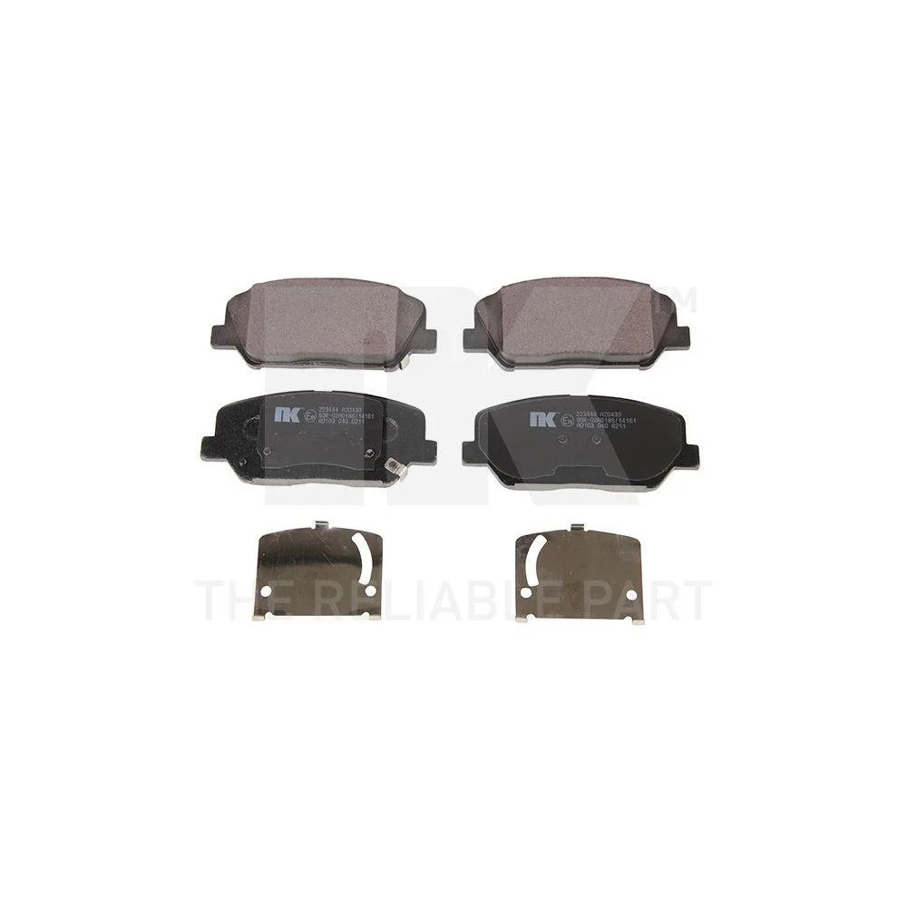 Комплект гальмівних колодок, дискове гальмо NK 223444 для HYUNDAI KIA передня вісь, фото №1
