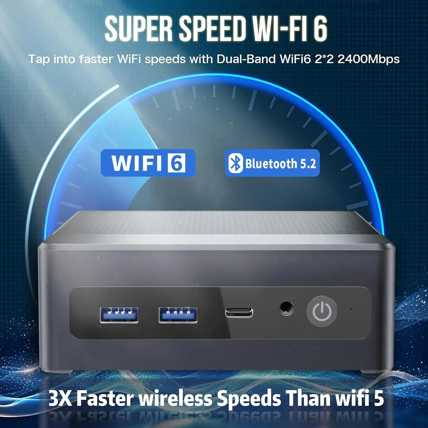 Міні ПК KUMNOSAL M1 / Intel N100 / RAM 16GB / SSD 512GB / 1 x HDMI / LAN / Wi-Fi 6 / Bluetooth 5.2 / Windows 11 / Чорний, фото №7