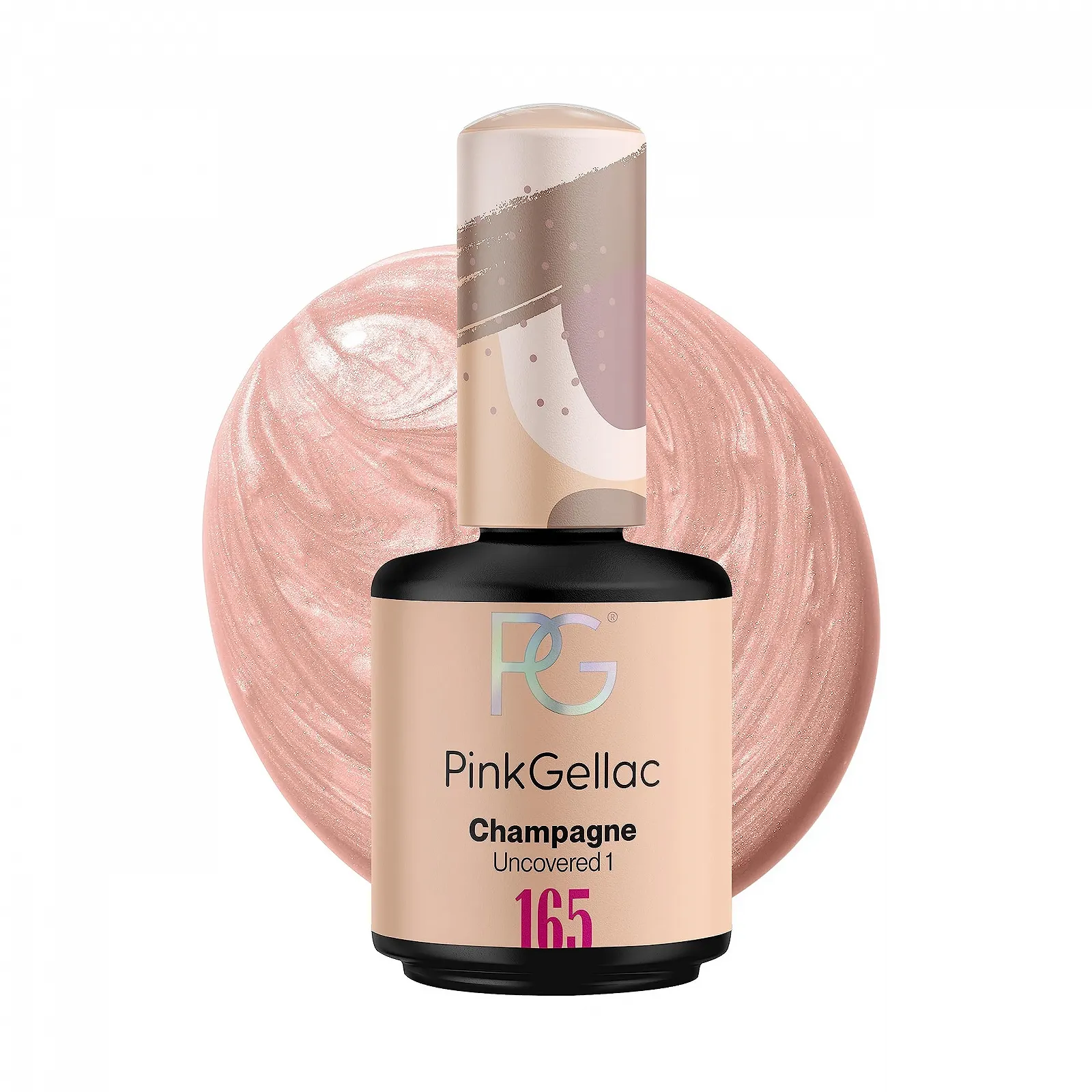 Гель-лак Pink Gellac 165 Champagne 15 мл, телесный, фото №1