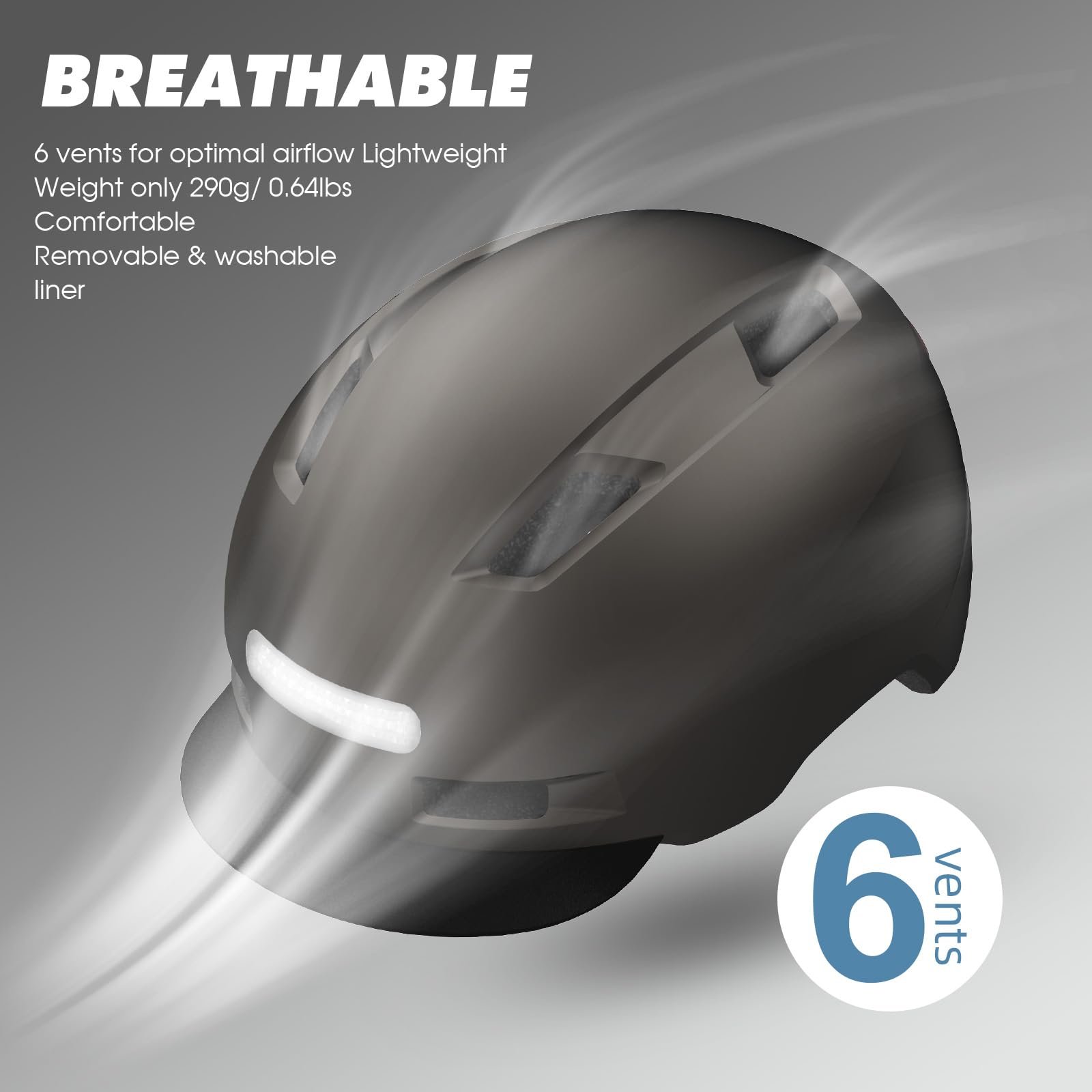 Шлем Велосипедный KINGLEAD с подсветкой, USB, для мужчин и женщин, фото №5