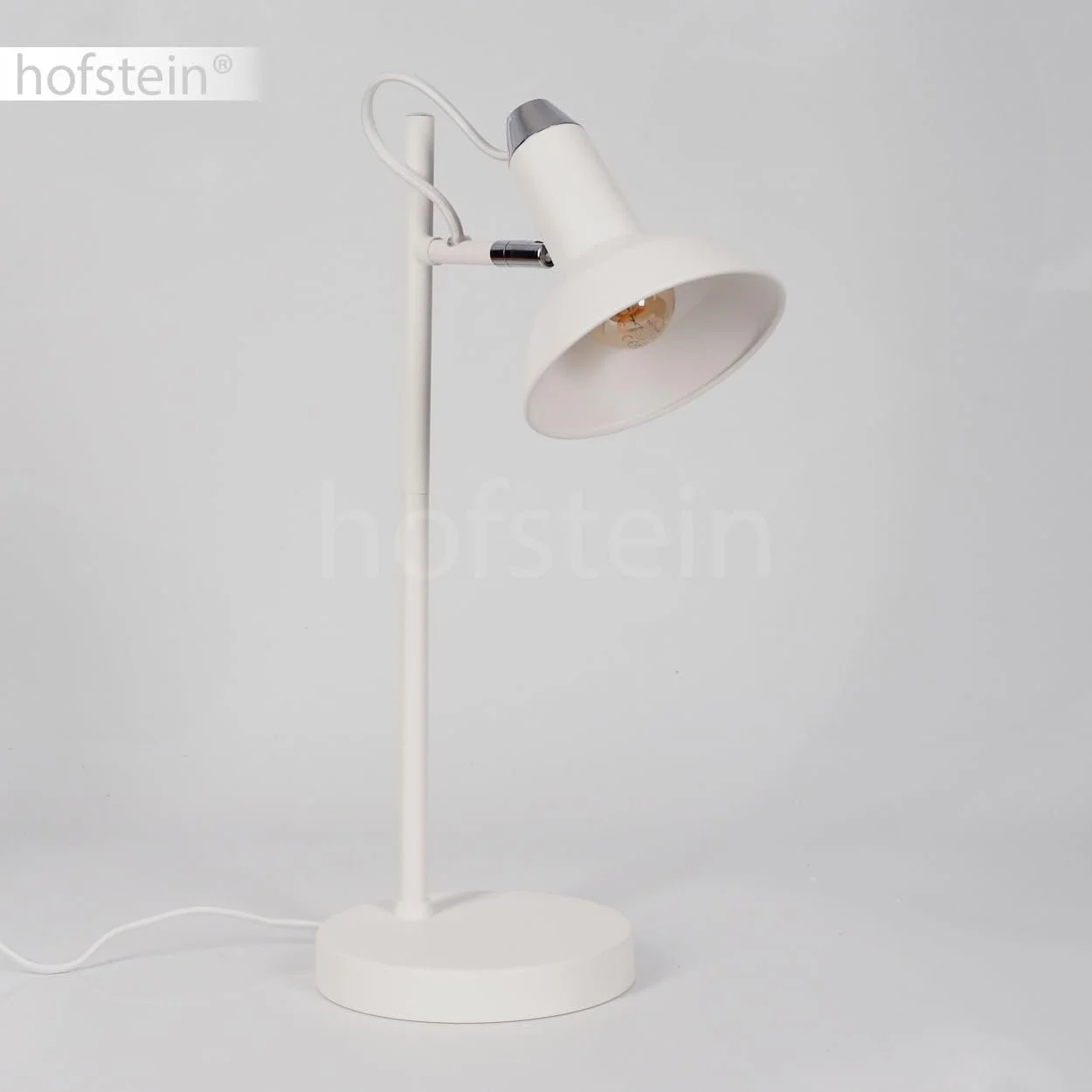 Настільна лампа HOFSTEIN Vouzy Метал Регульована лампа для читання Ретро/Вінтаж Висота 43 см 1 x E14 Біла, фото №9