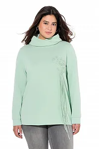 Жіночий Светр Ulla Popken Великого Розміру Стійка Комір Довгий Рукав 834588 - Фото 1