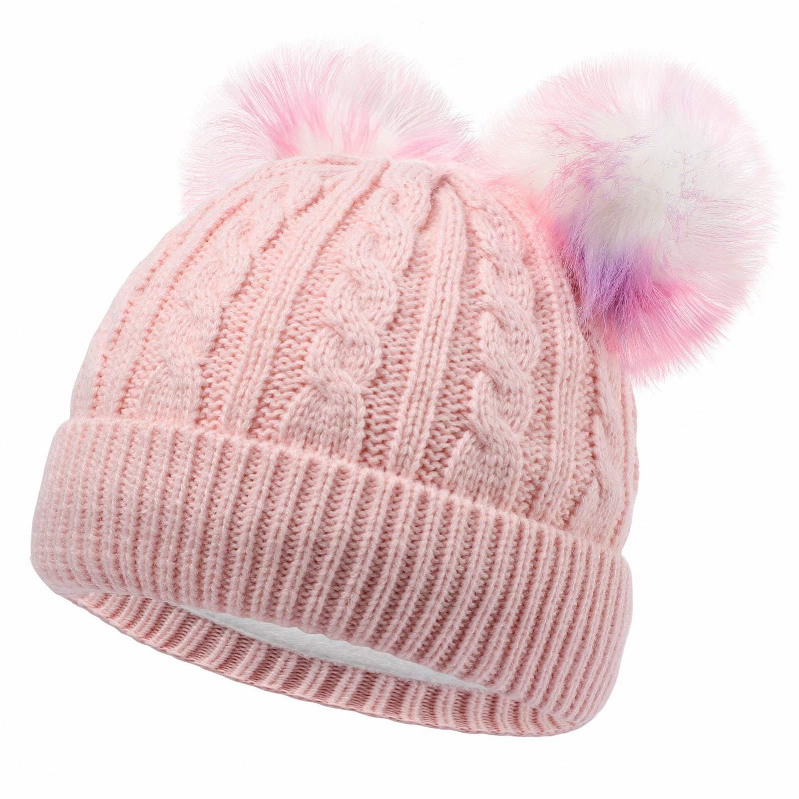 Шапка-біні CHUANGLI Дитяча для дівчат, тепла, на флісовій підкладці, фото №7