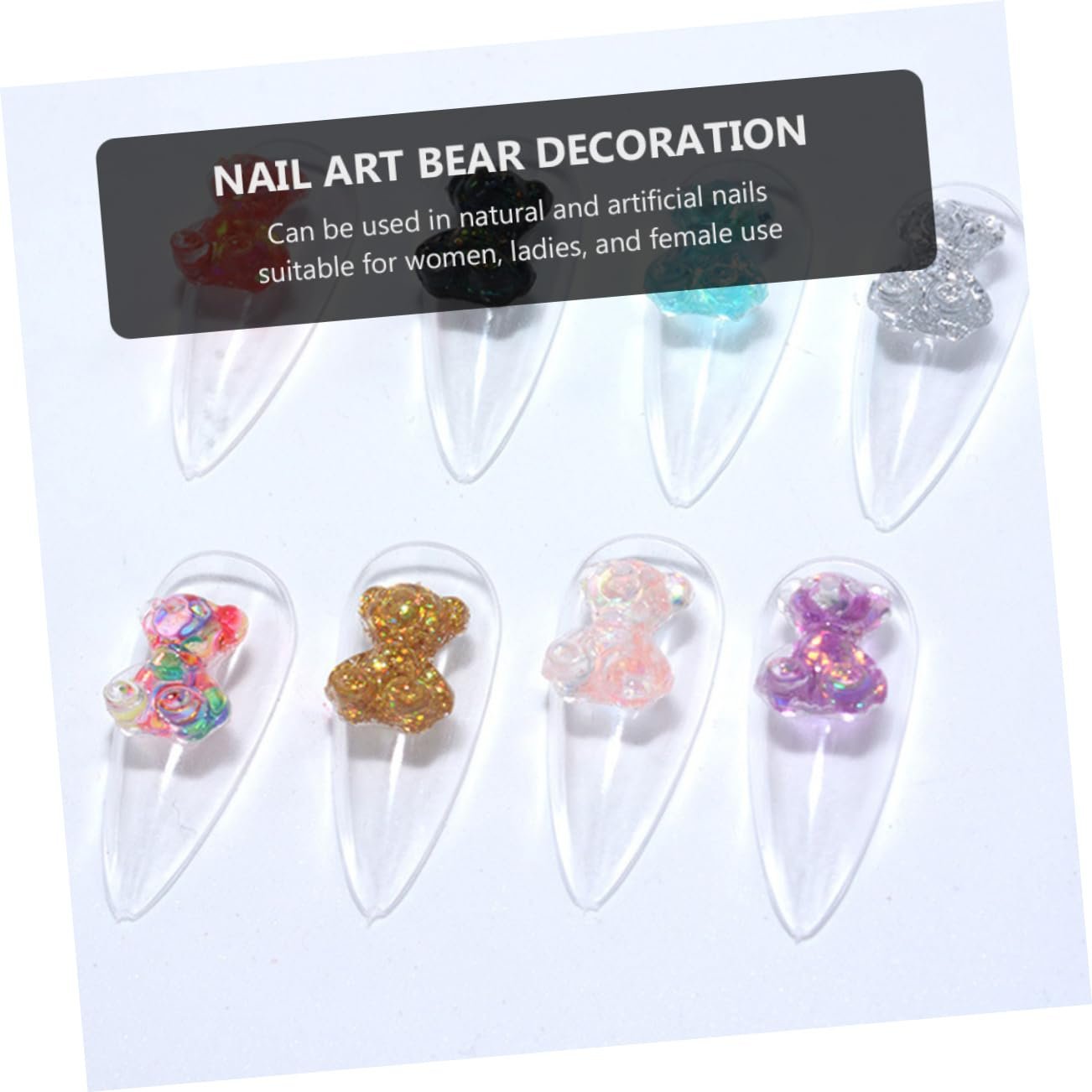 Прикраси для нігтів Ведмедики WOONEKY 200 шт., фото №2