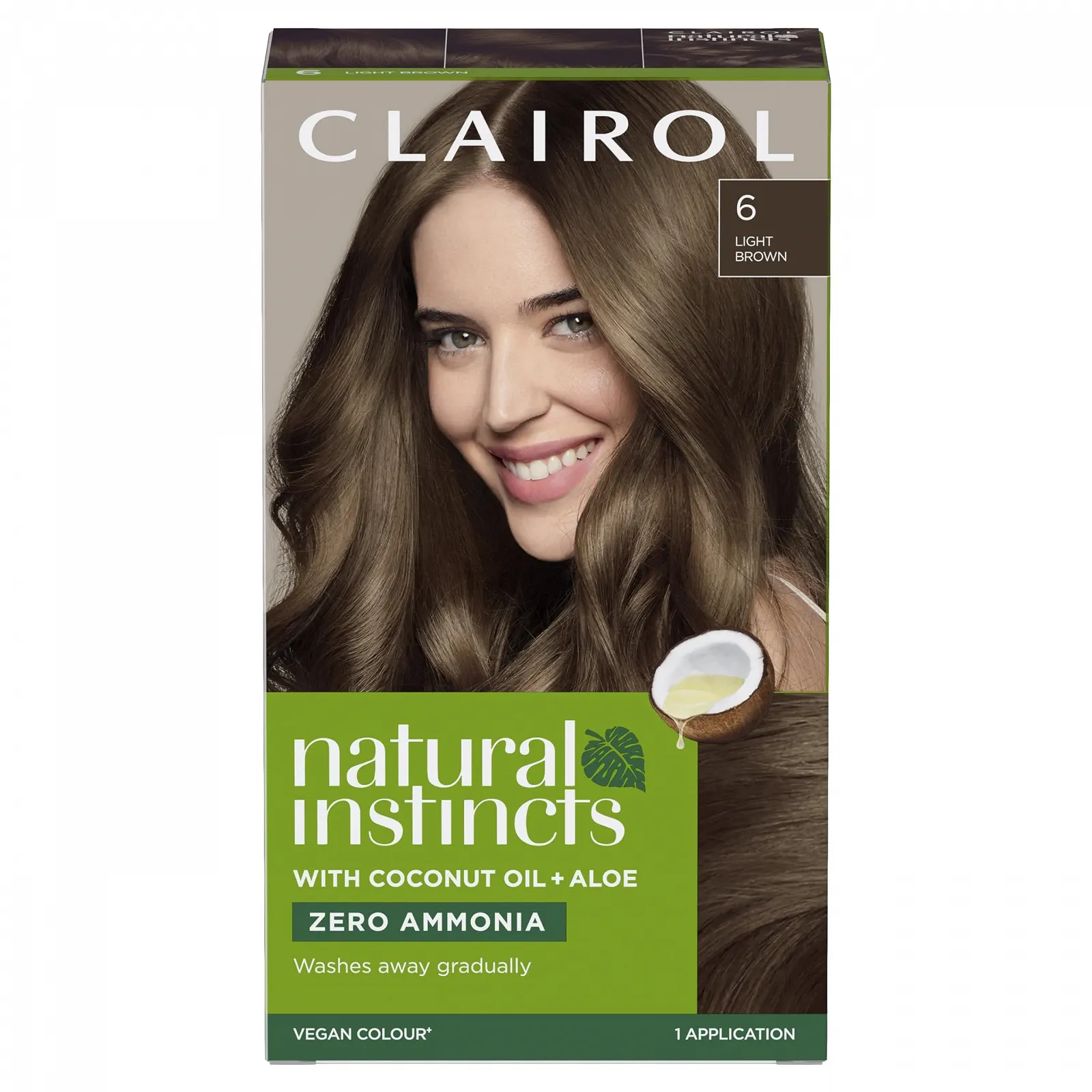 Напівстійка Фарба для волосся Clairol Natural Instincts 6 Світло-коричневий, без аміаку, фото №1