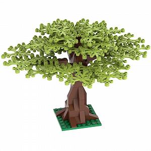 LONESTAR Bricks Building Blocks City Building Kit Дерева 3 x Листя Дерево Світло-зелений synthetic.ua - Фото 1