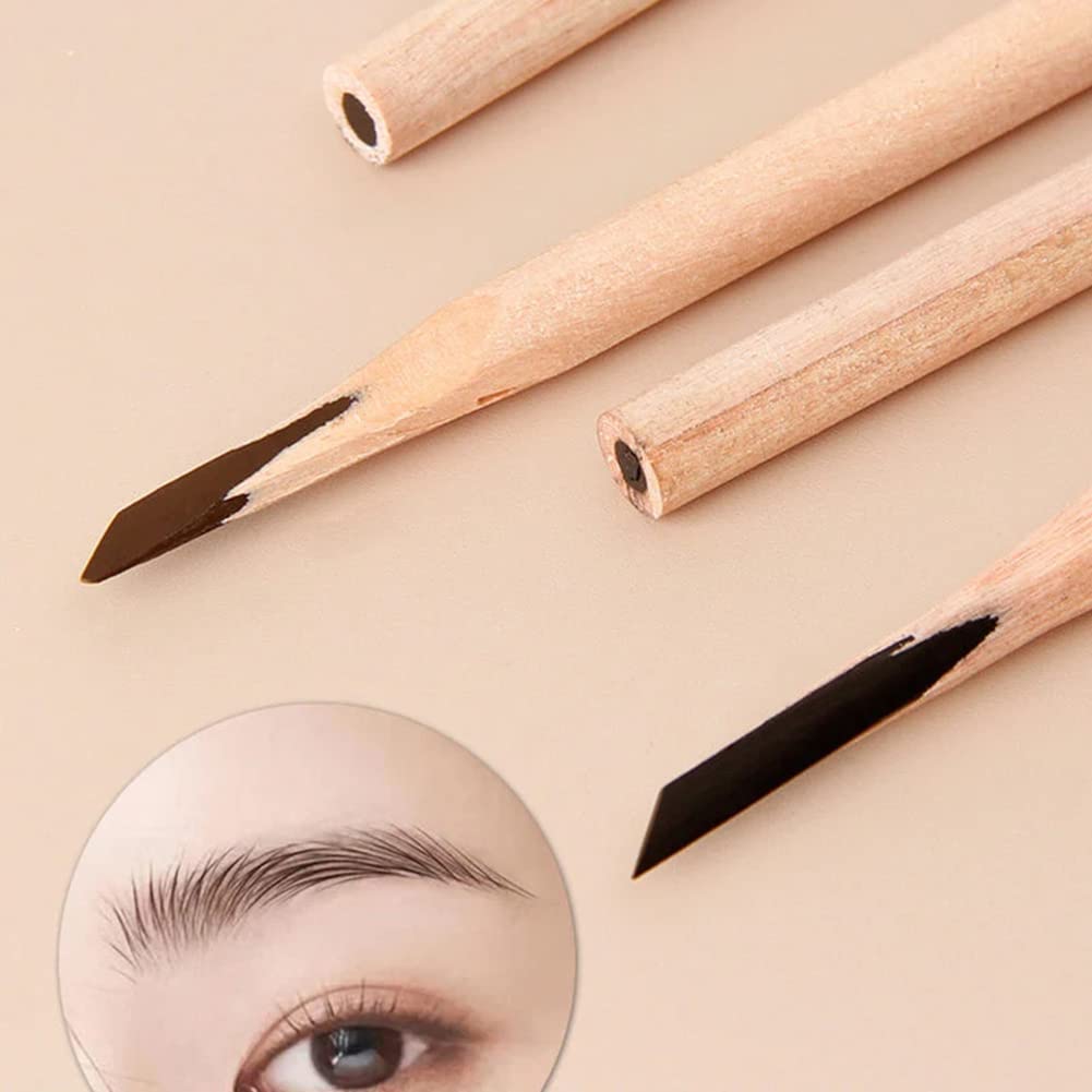 Олівець для брів Waterproof Wooden Professional Eyebrow Makeup Pen Coffee Colour, фото №5