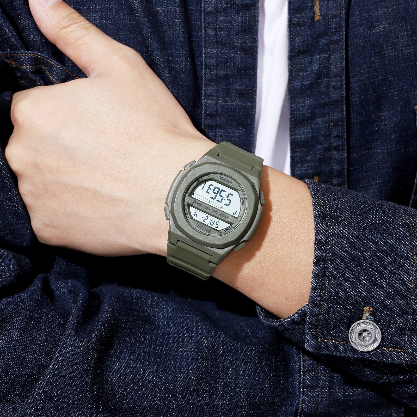 Годинник Skmei 1821AG Army Green, фото №3