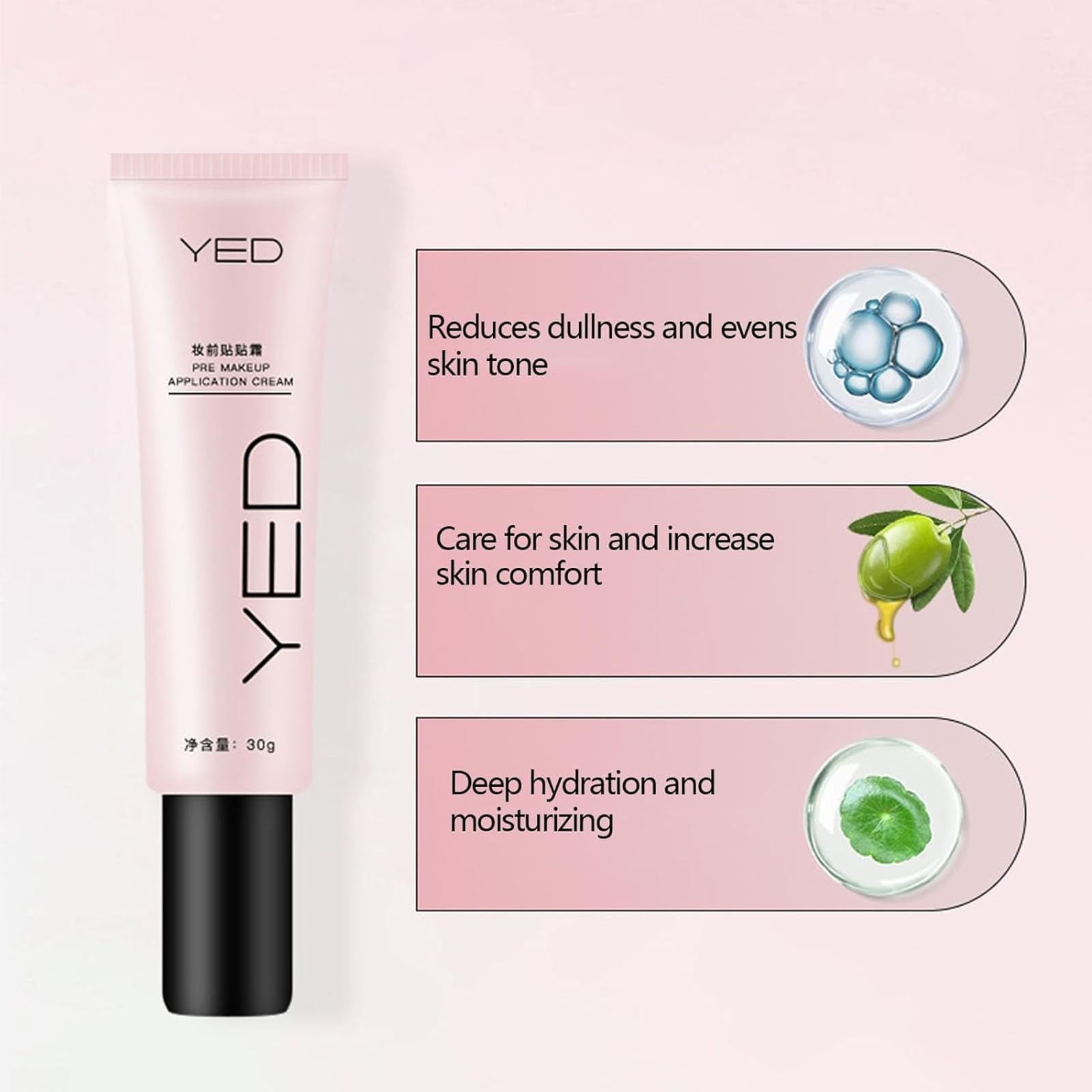 Крем Yed Pre Makeup Application, Yed Foundation, Yed Face Cream Brightening Skin Colour Before Makeup, Invisible Pore Concealer, (набір з 3), фото №7