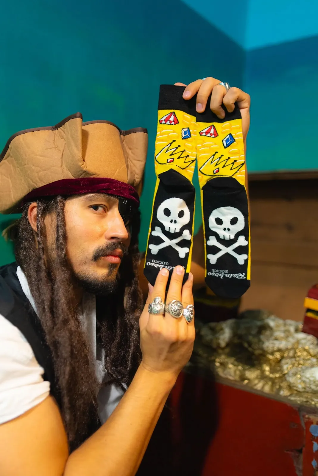 Шкарпетки Rainbow Socks Піратський скарб у коробці - Жіночі Чоловічі - 2 пари, фото №5