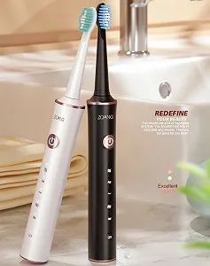 Акумуляторна ультразвукова зубна щітка IPX7 White 226 мм x 25 мм - Фото 1