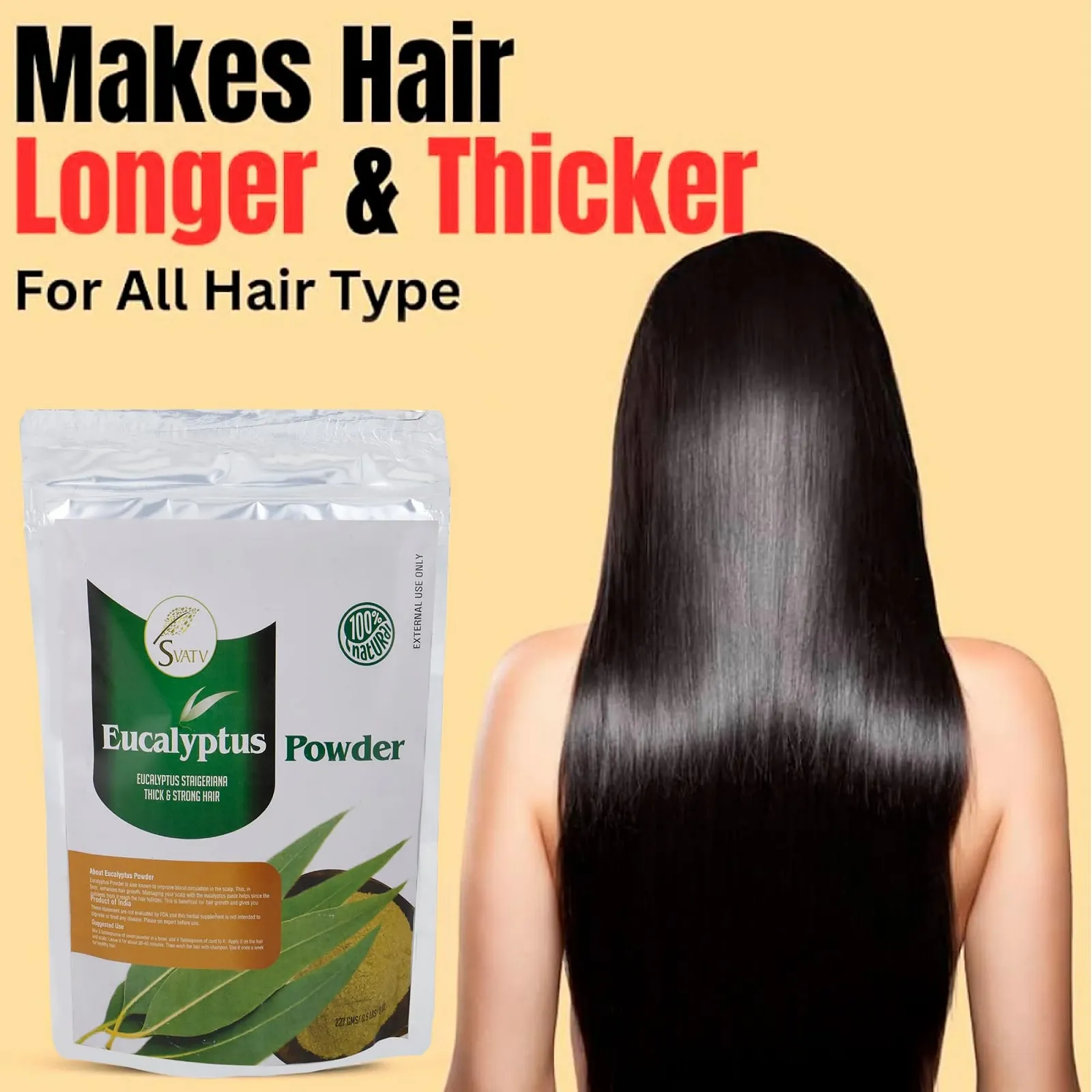 Порошок Евкаліпт SVATV Для росту волосся, заспокоює шкіру голови, 8 унцій, фото №6