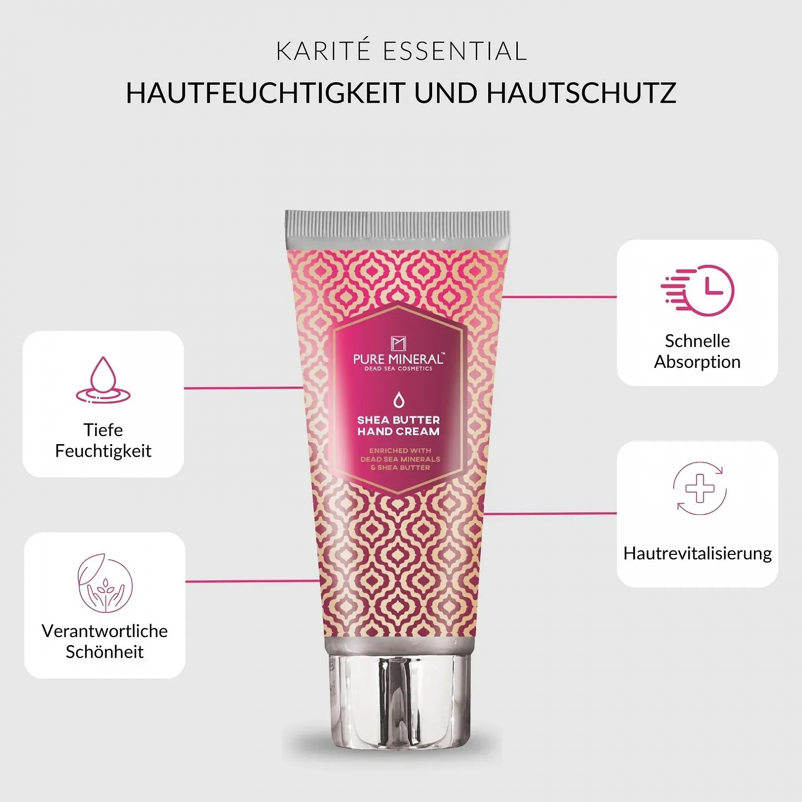 Крем для рук Pure Mineral Revitalising с маслом ши, минералами Мертвого моря, питательный, интенсивно увлажняющий, 50 мл, фото №2