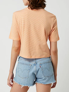 Футболка ONLFRUITY LIFE STRIPE TOP BOX JRS 15231612 Mock Orange - BRIGHT  + PEACH ONLY По XS synthetic.ua - Фото 1