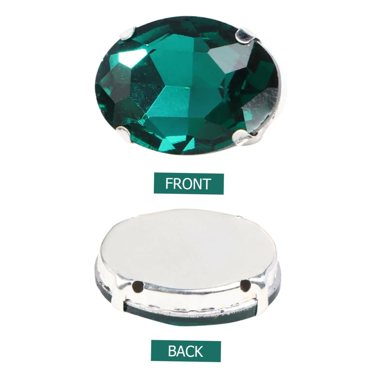 Кристаллы Lurrose, 50 шт, Блестящие, Искусственные, Зеленые, в форме слезы, фото №8