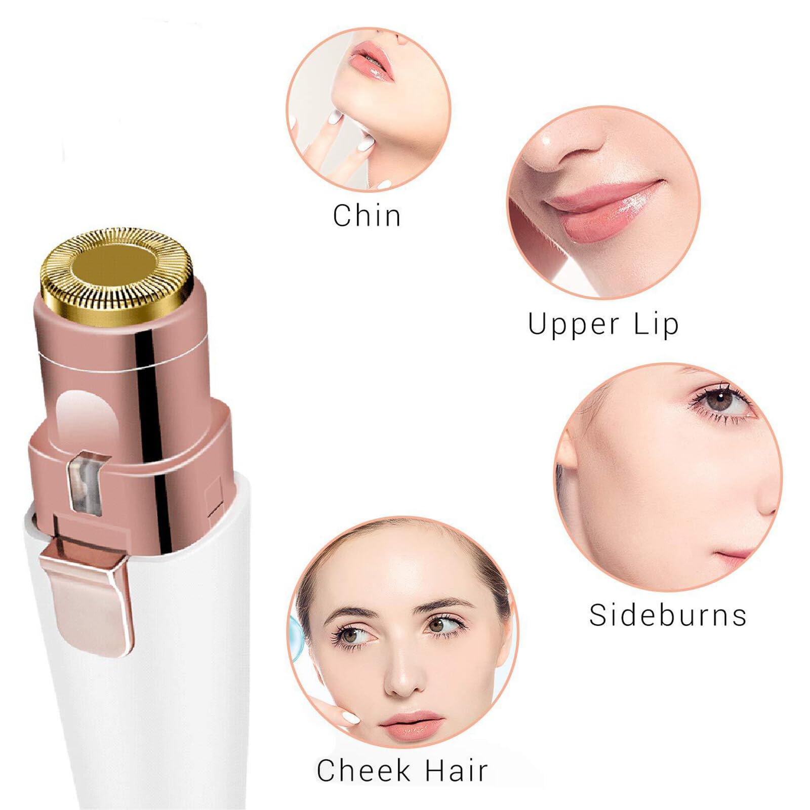 Электробритва Petyoung 2 в 1 Portable Eyebrow Trimmer с LED подсветкой USB перезарядная, фото №6