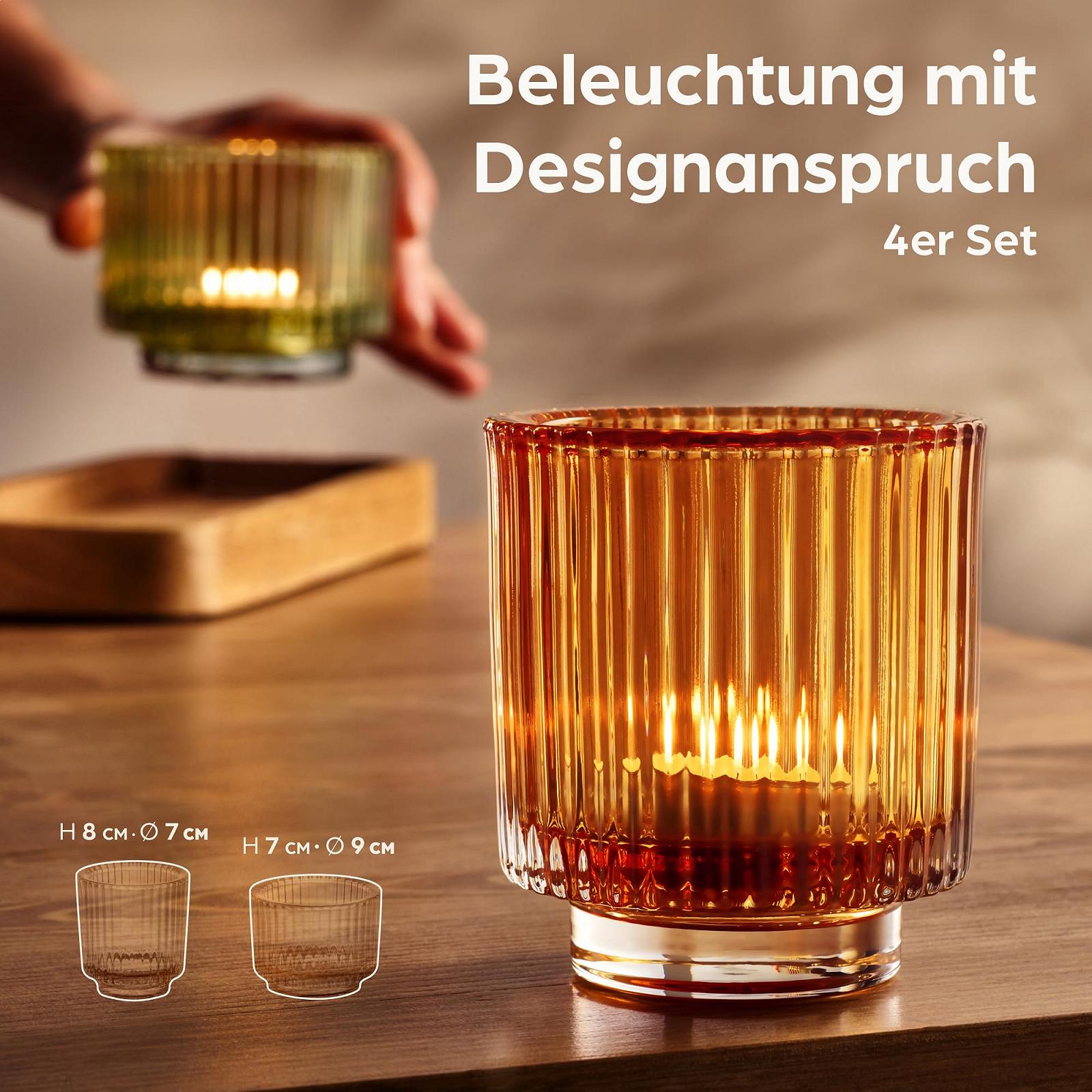 Підсвічник Praknu Tea Light Holder Скло Золото, фото №4