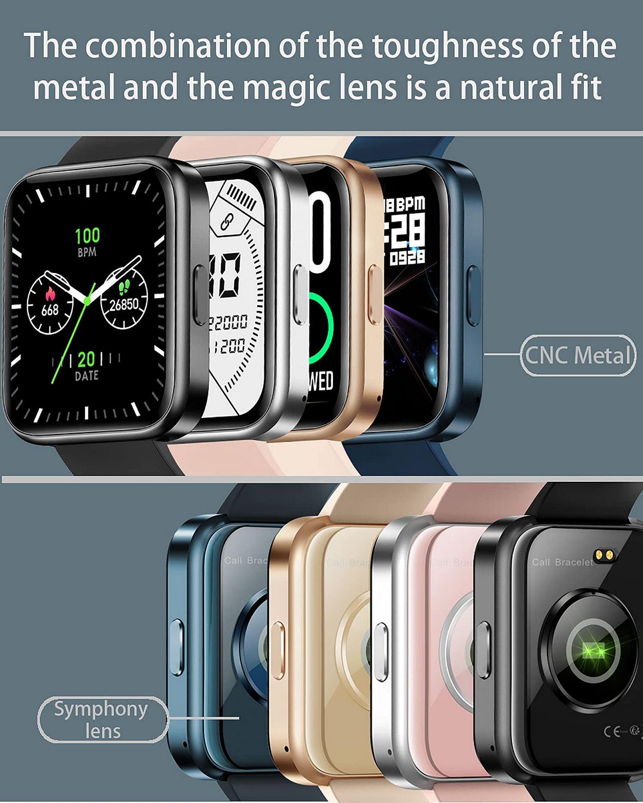 Смарт-часы Fitness Tracker 1.69 дюйма Сенсорный экран Серебристый, фото №2