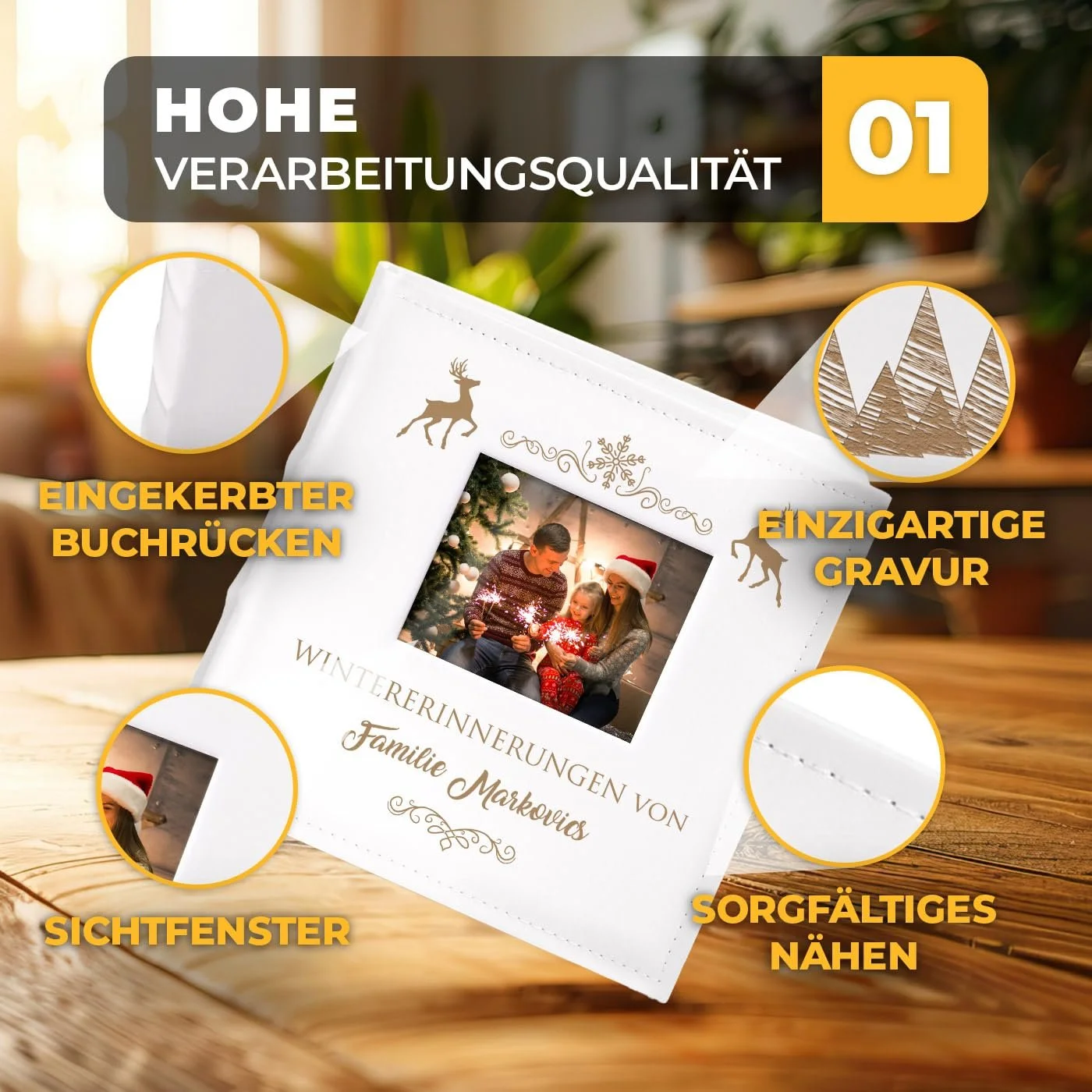 Альбом вкладышей Maverton 21 x 22 см - Фотоальбом для 200 фотографий 10 x 15 см - 100 страниц - Белый - Орнамент, фото №2 Альбом вкладышей Maverton 21 x 22 см - Фотоальбом для 200 фотографий 10 x 15 см - 100 страниц - Белый - Орнамент, фото №2