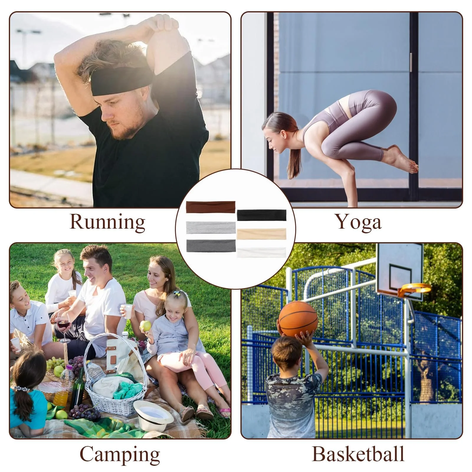 Набір пов'язок для волосся жіночих 6 шт., фото №7