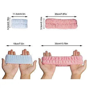 Набор: Повязка спа для лица, эластичная напульсники для умывания. synthetic.ua - Фото 1