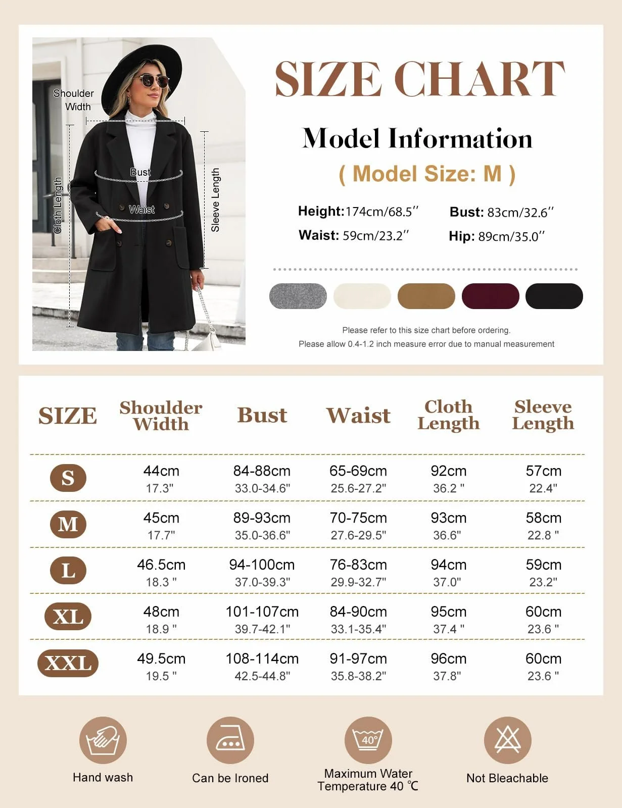 Пальто CMTOP Шерстяное Длинное Теплое V-образный вырез Карманы, фото №6 Пальто CMTOP Шерстяное Длинное Теплое V-образный вырез Карманы, фото №6