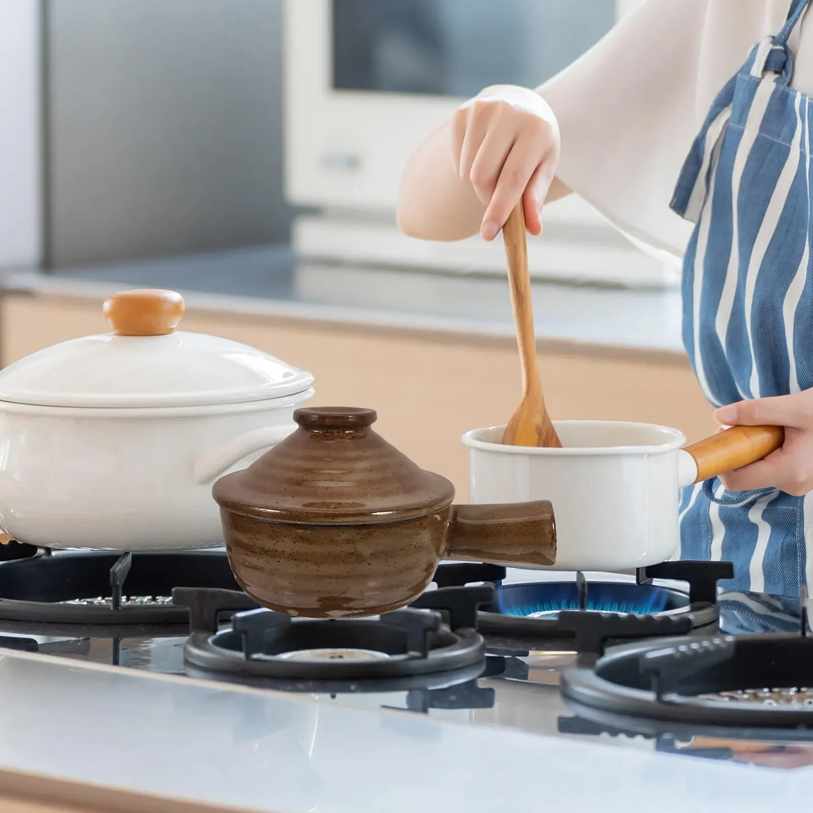 Кастрюля С крышкой Термостойкая Антипригарная для риса и супа, фото №6