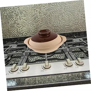 Кастрюля-жаровня Mobestech Керамическая с крышкой Хорошее удержание тепла Кислото- и щелочестойкая synthetic.ua - Фото 1