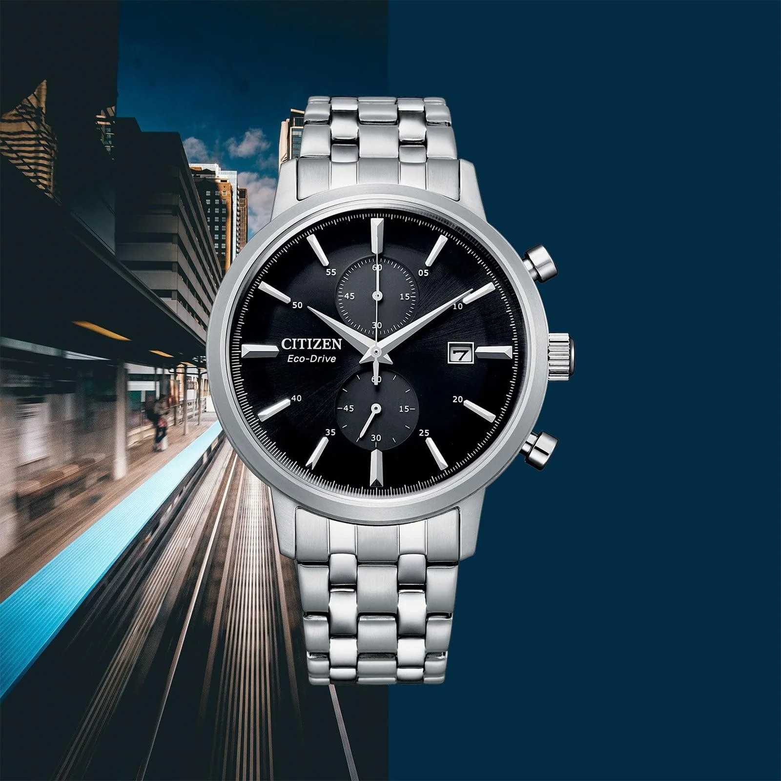 Часы CITIZEN Eco Drive Мужские CA7060-88E Хронограф Дата Серебристый, фото №4 Часы CITIZEN Eco Drive Мужские CA7060-88E Хронограф Дата Серебристый, фото №4