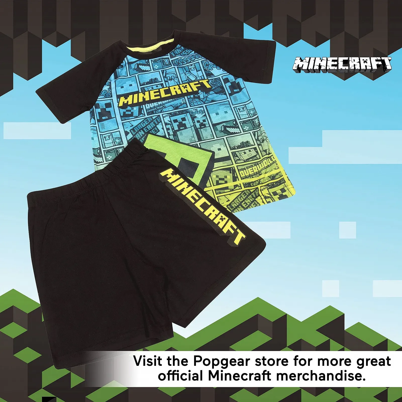 Піжама Minecraft Creeper Comic Коротка Дитяча, фото №5