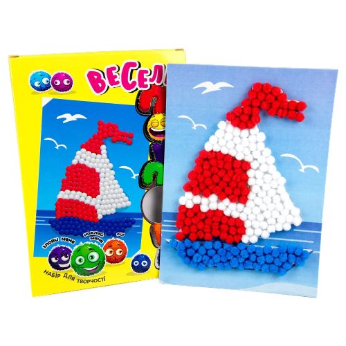 Набор для творчества Веселые помпоны Кораблик укр [tsi189343-TSI], фото №1