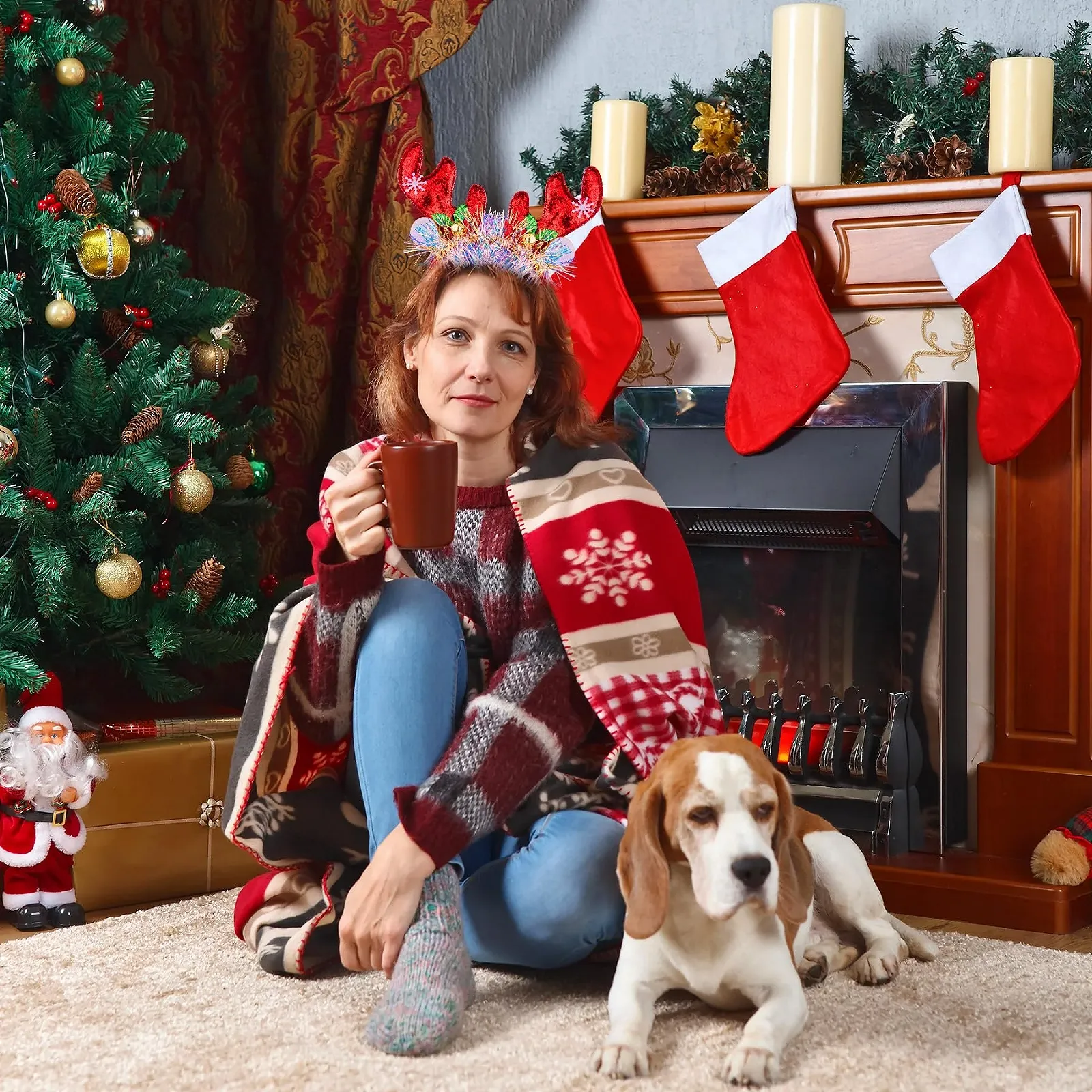 Обруч BQTQ Рождественский, 12 шт, фото №6