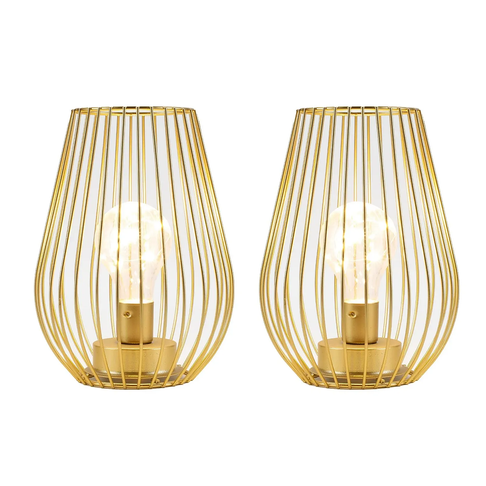 Настільна лампа TRIROCKS 20 см комплект із 2 шт. золота, фото №4