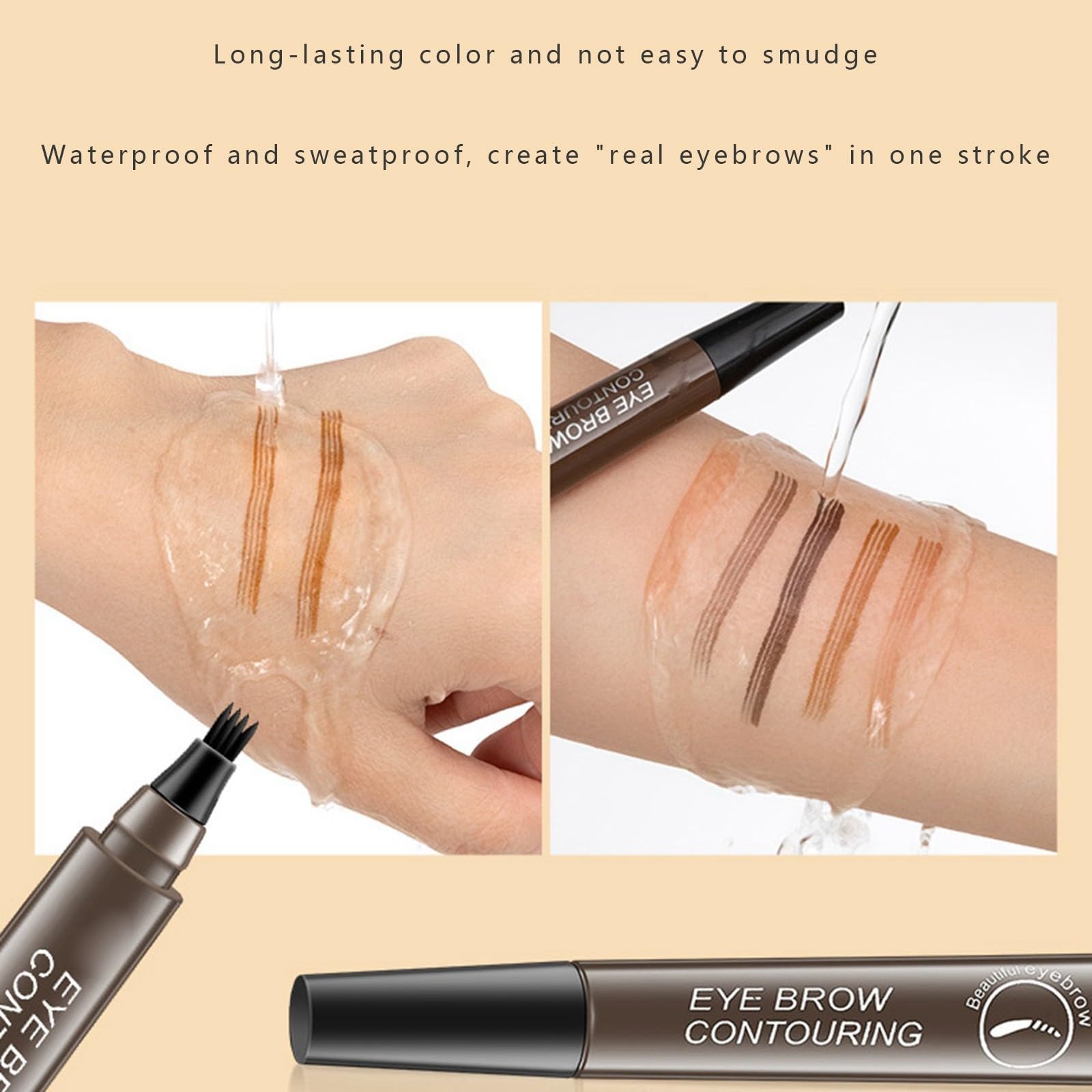 Карандаш для бровей 2024 Eyebrow Pen 3D с микро-аппликатором Водостойкий Устойчивый к размазыванию, фото №4