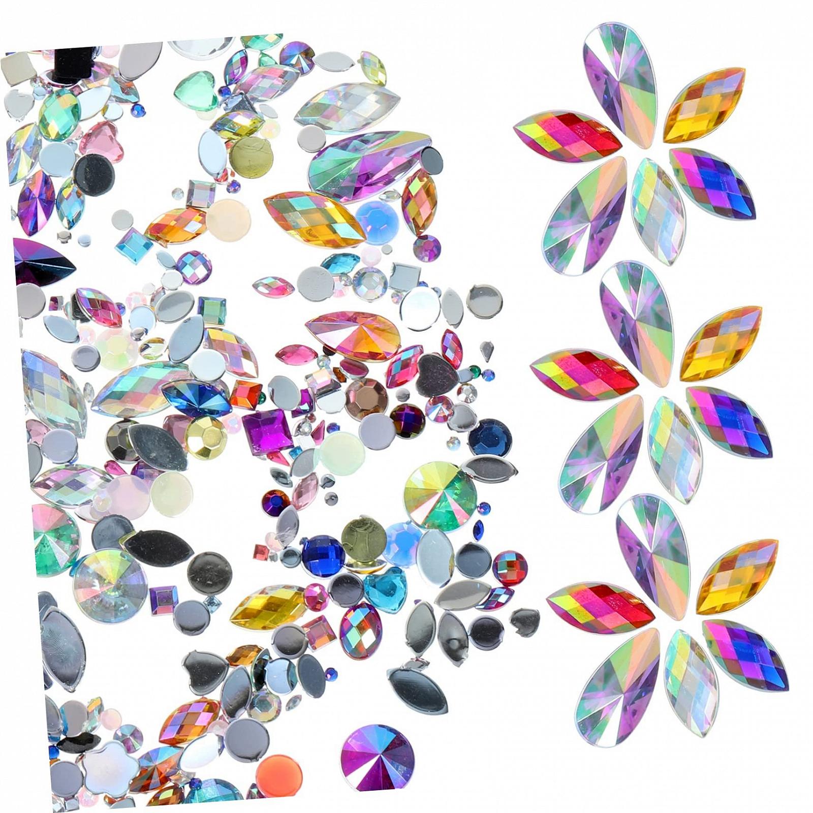 Стрази Акрилові DECHOUS Плоскі 300 шт Різнокольорові, фото №1