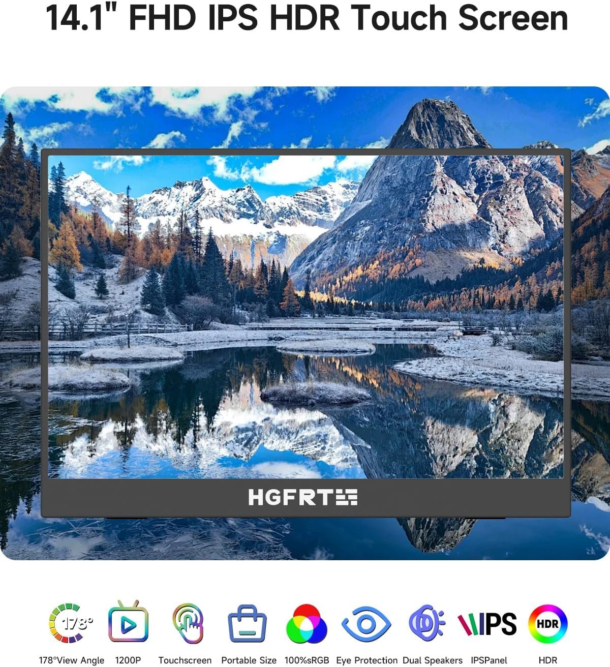 Портативний монітор HGFRTEE14" WUXGA IPS 60 Гц, фото №4