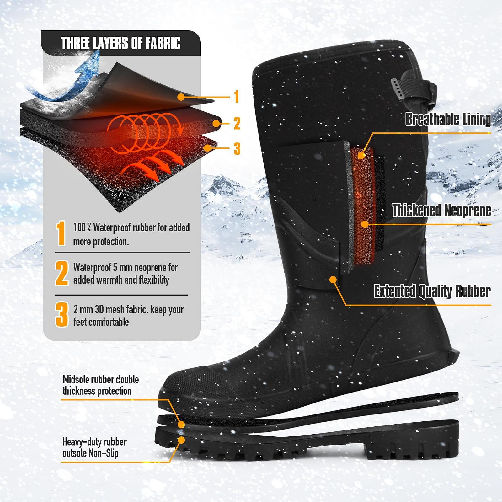 Чоботи Wellington GUGULUZA Неопренові Утеплені для Чоловіків, фото №4