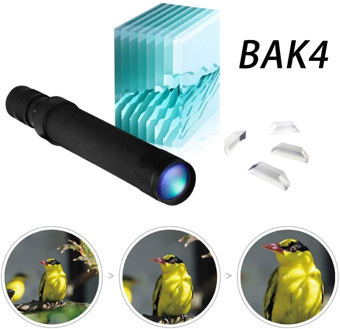 Монокуляр QHYTL 8-24 x 40 Водонепроникний з адаптером для телефона та штативом, фото №3