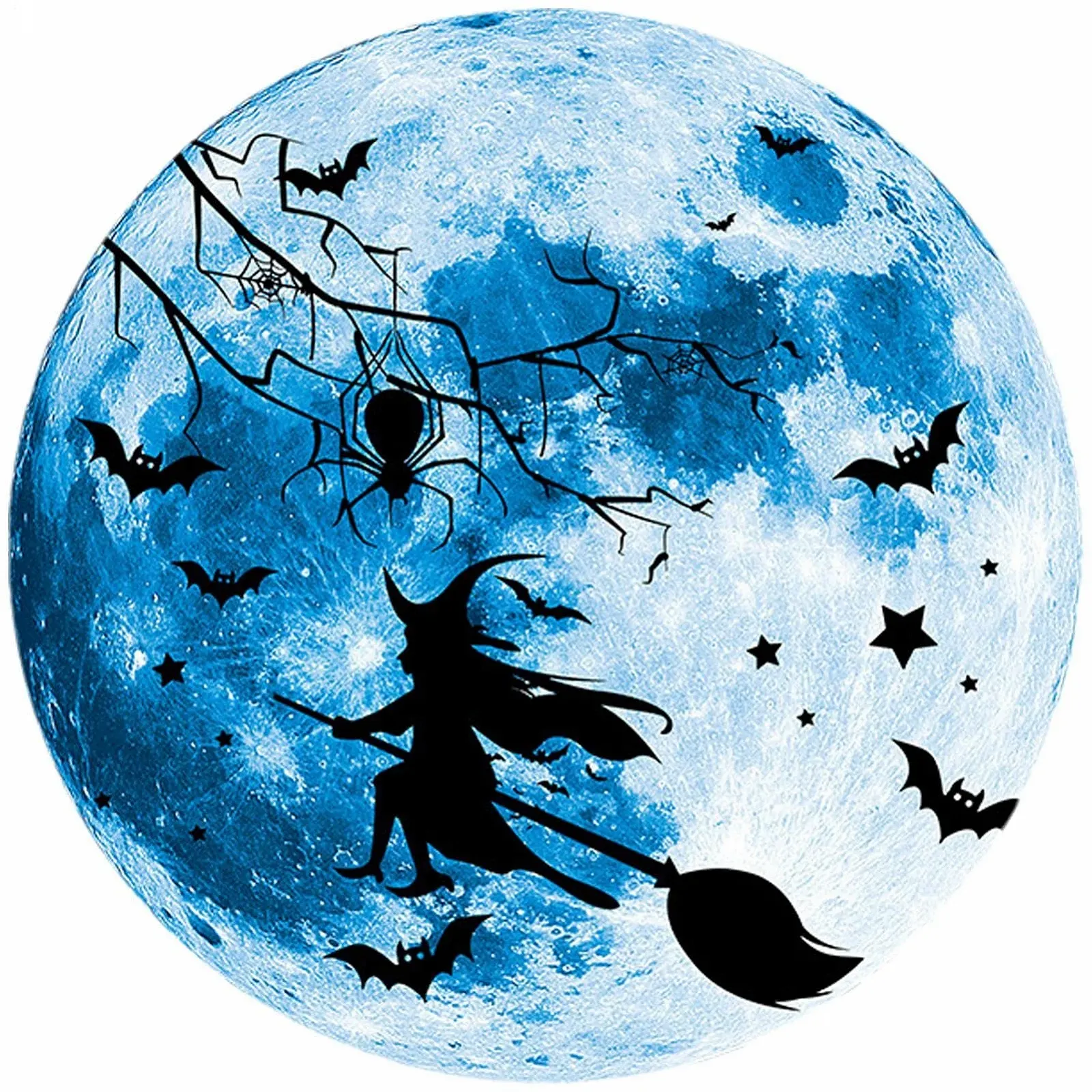 Наклейки на стену Halloween Moon Design Scary Witch Glow Waterproof Removable PVC, фото №8 Наклейки на стену Halloween Moon Design Scary Witch Glow Waterproof Removable PVC, фото №8