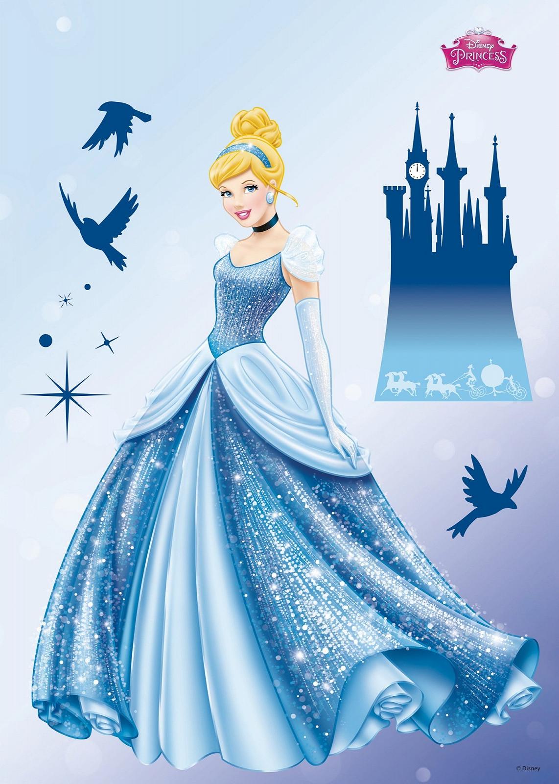 Наклейка на стену Komar 14016h Disney Princess Dream Freestyle Декоративная разноцветная 10 шт., фото №1