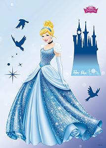 Наклейка на стену Komar 14016h Disney Princess Dream Freestyle Декоративная разноцветная 10 шт. - Фото 1