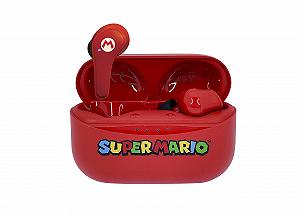 Наушники OTL Technologies Super Mario, беспроводные, Bluetooth V5.3, с зарядным футляром, Красные - Фото 1