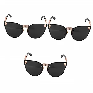 Солнцезащитные очки Packove 3 шт Модные Женские Для Пляжа Ретро UV-защита - Фото 1