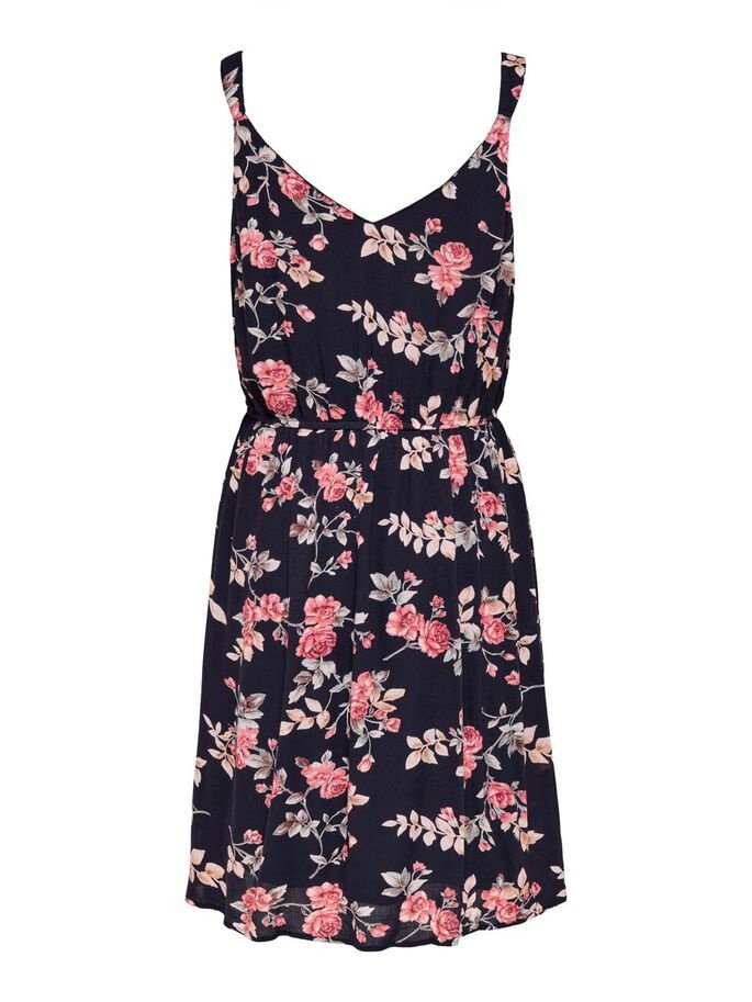 Сукня ONLKARMEN S/L SHORT DRESS AOP WVN NOOS 15157655 Night Sky-ROSE FLOWERS ONLY Темно-синій S, фото №4