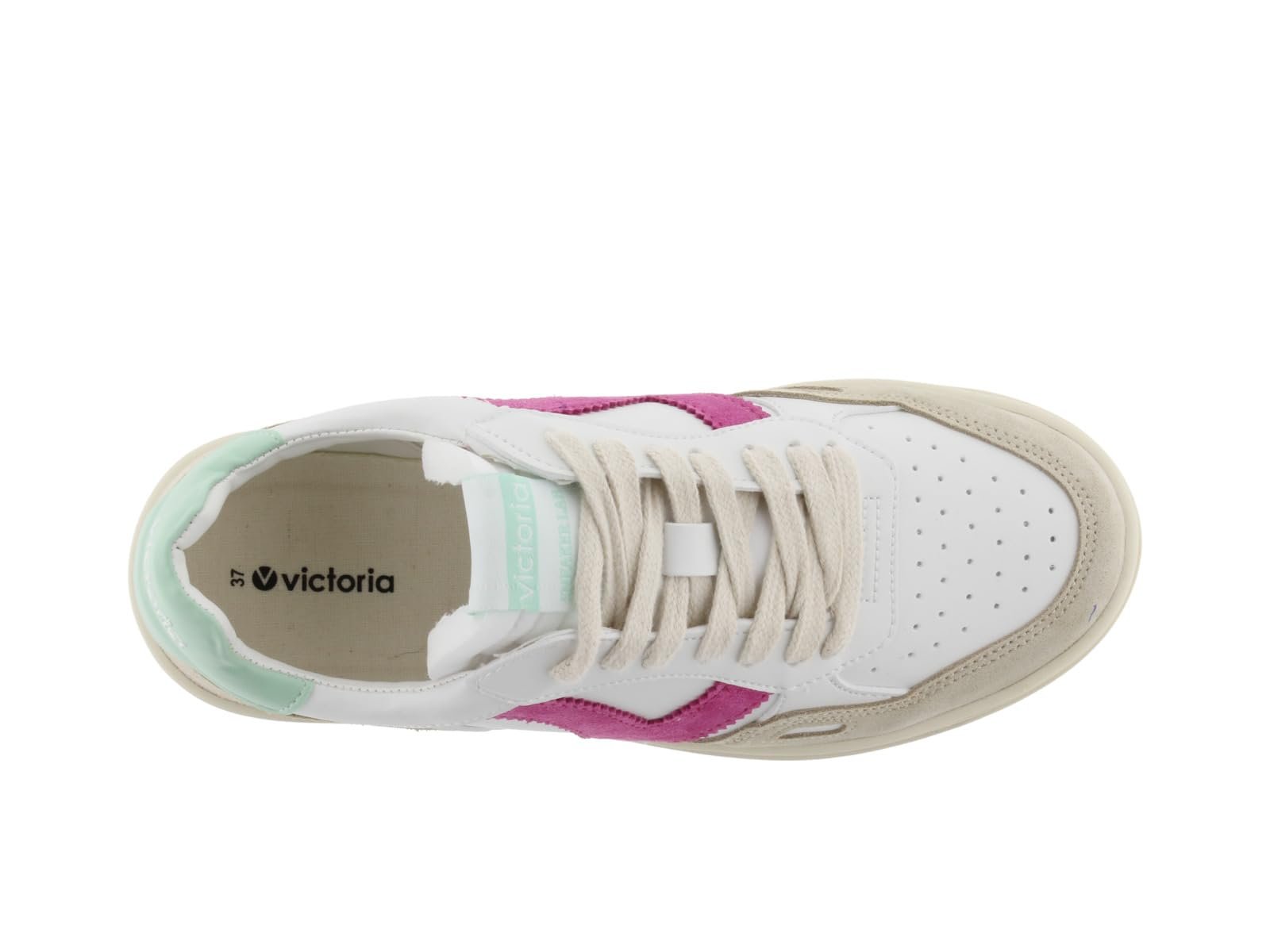 Кеди Victoria Seul Унісекс Шкіряний Ефект і Кольорові та Розділені Шкіряні Частини в Контраст 1257101, фото №4