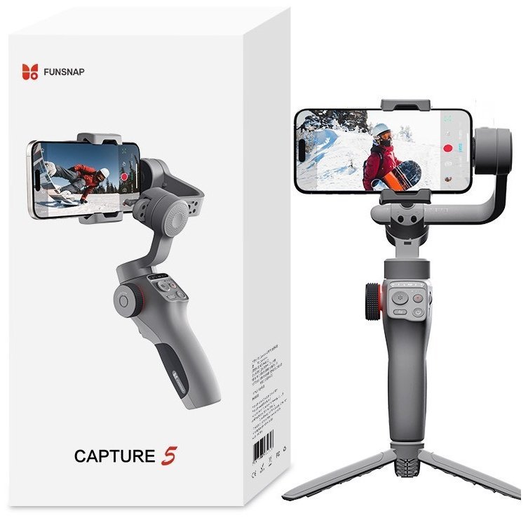 Стедікам Funsnap Capture 5 Combo - професійний стабілізатор із AI-трекінгом / 3-осьовий / акумулятор 2 х 2600 мАг / до 18 годин роботи, фото №3