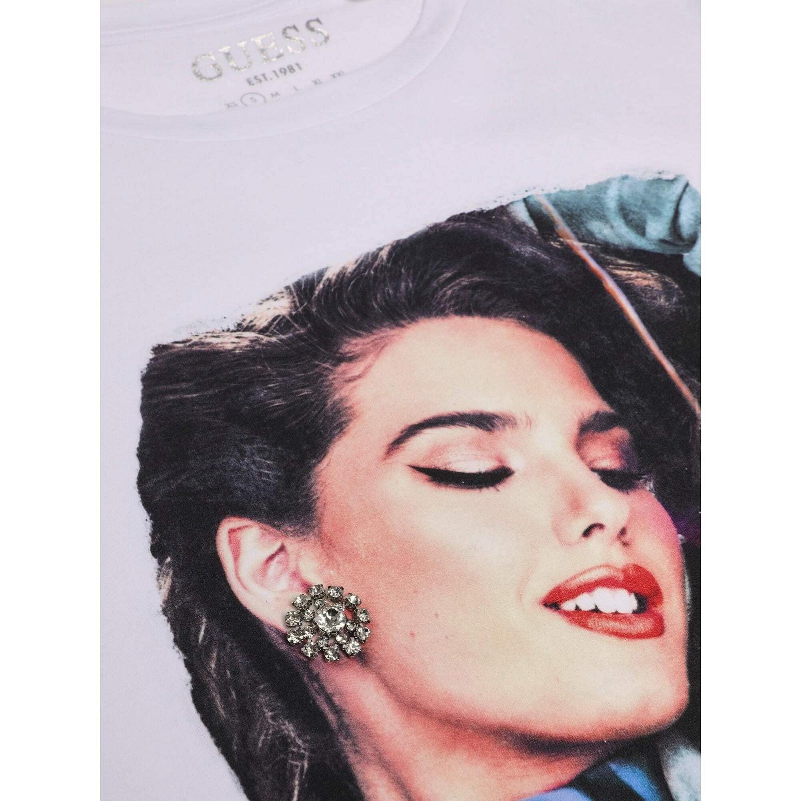 Жіноча футболка GUESS - Vintage Femme Mag Easy Single - Біла - S, фото №2