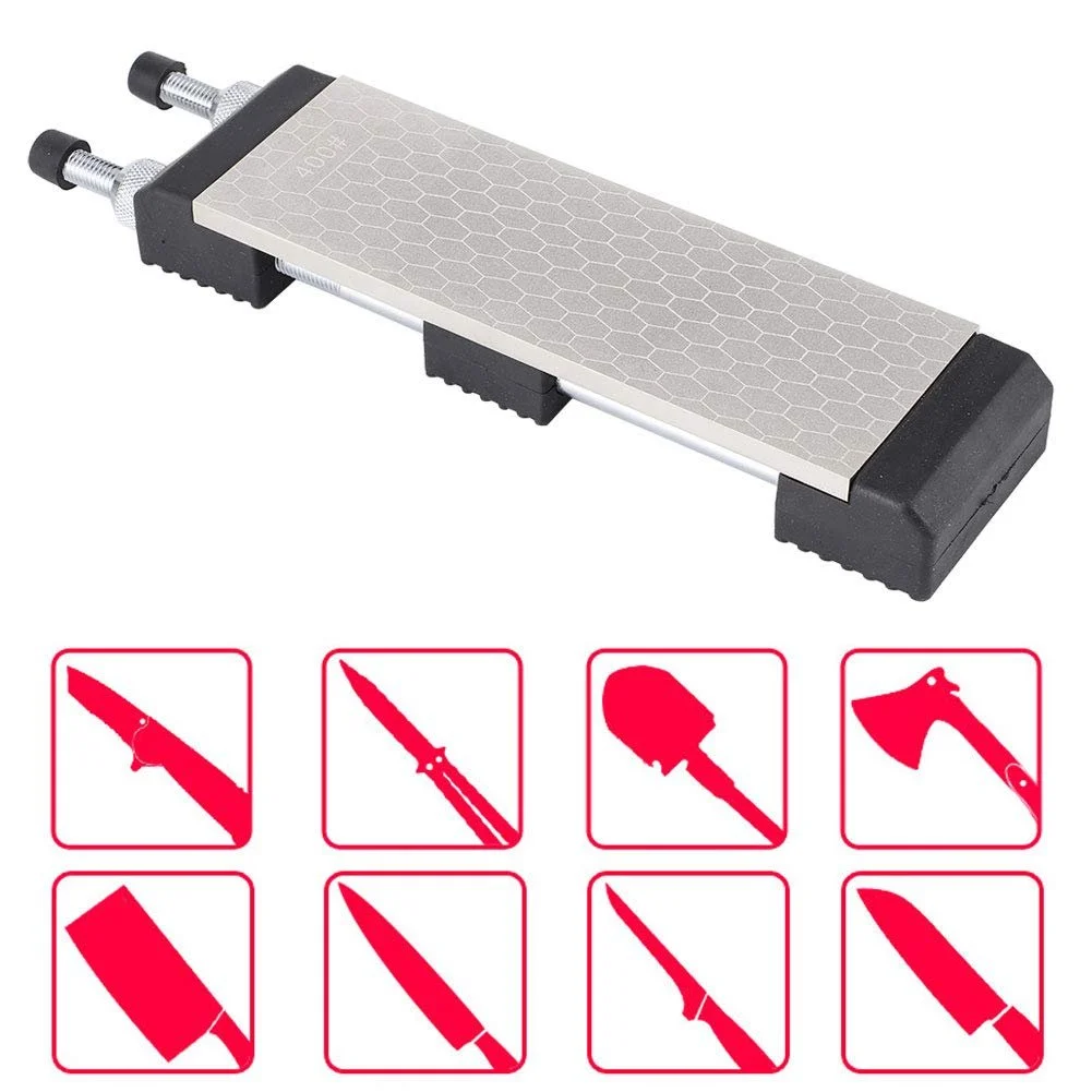 Точильный камень двухсторонний 400 Grit 1000 Grit для деревообрабатывающих и кухонных ножей с регулируемым основанием, фото №7